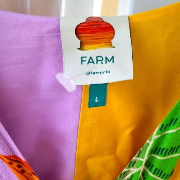 Farm Rio Women’s Mixed Beaks & Bananas Maxi Wrap Dress Size LARGE - Picture 5 of 10